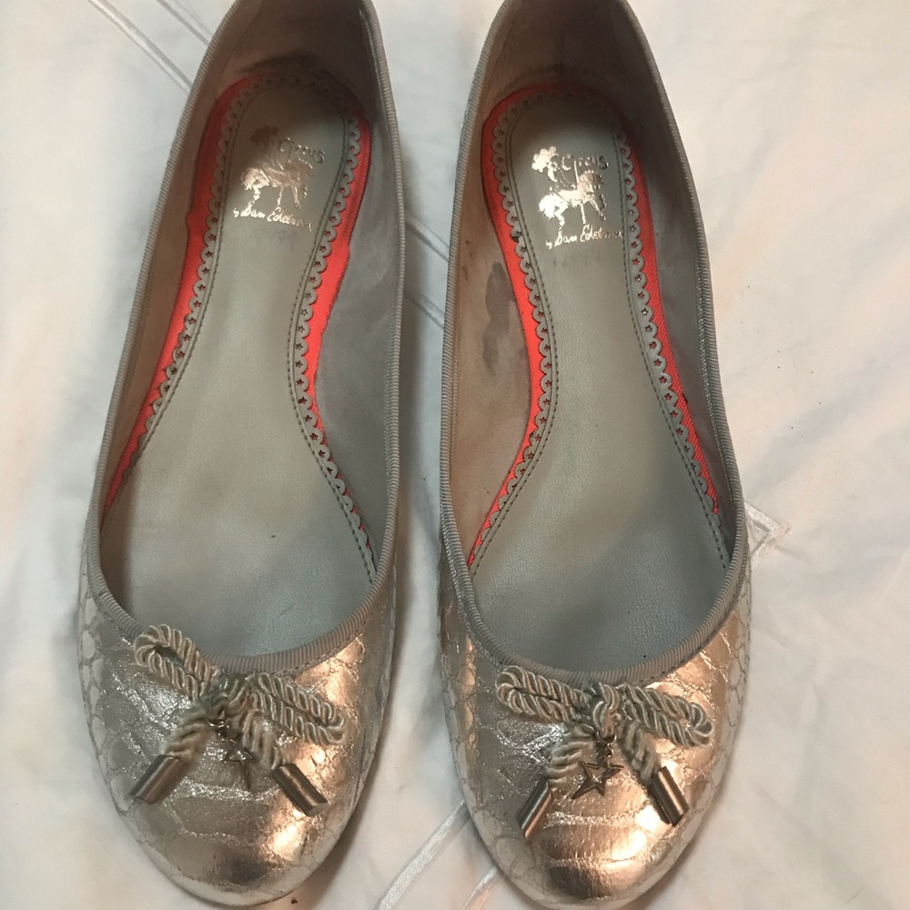 Sam Edelman silver flats